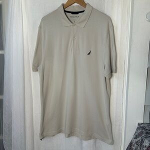 3/$20 💥 Nautica Men’s Classic Fit Short Sleeve Tan Polo Shirt | NWOT | XL